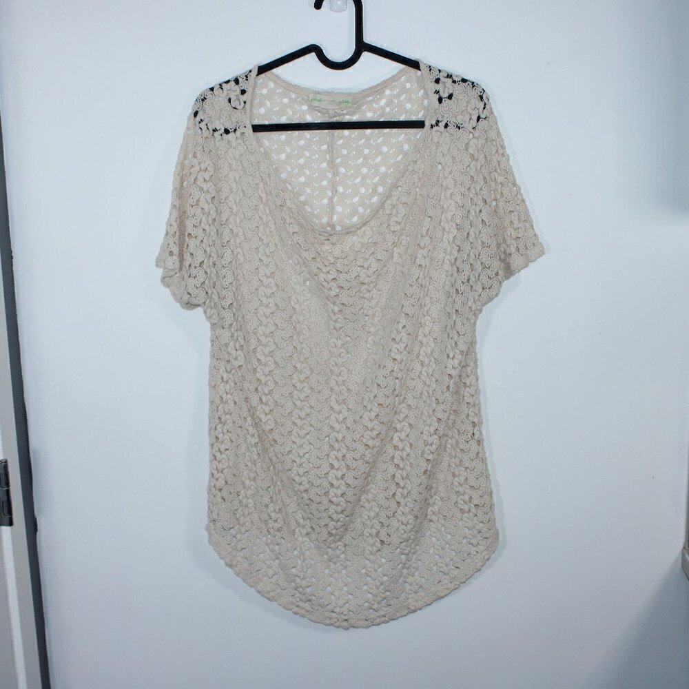 3/$30 URBAN Outfitters Staring at Stars‎ crochet cream top! Size Small